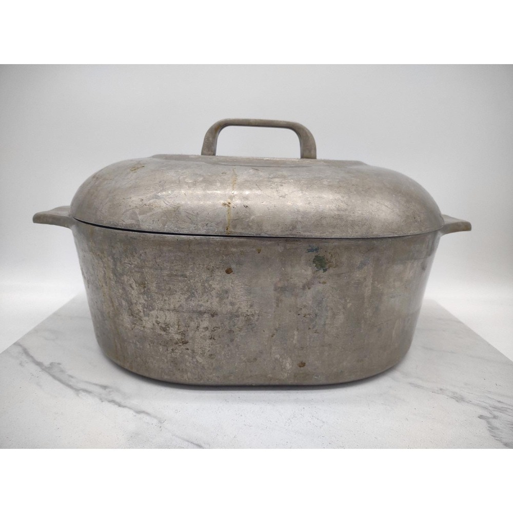 Vtg Wagner Ware Magnalite Aluminum Dish with Lid 4265 P Sidney Roasting Pan
